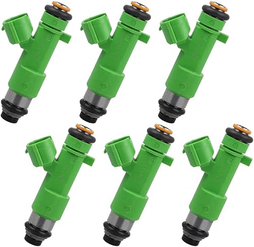 6 inyectores de combustible compatibles con M35 4door Sedan 3.5L 2009-2010 para EX35 4door Sport Utility 3.5L 2008-2012 Potente rendimiento