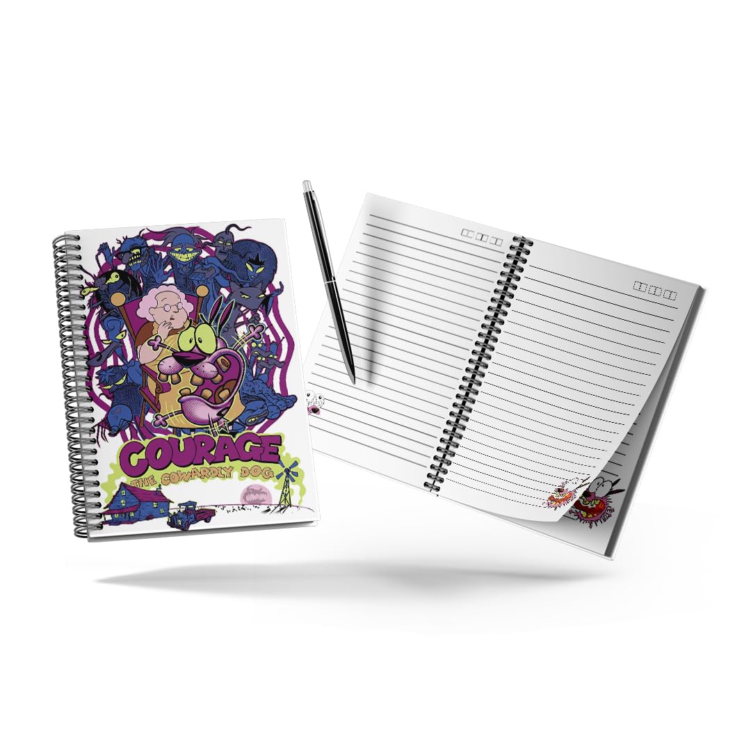 zenithink Courage the Cowardly Dog Wiro Journal Notebook | 80 gsm