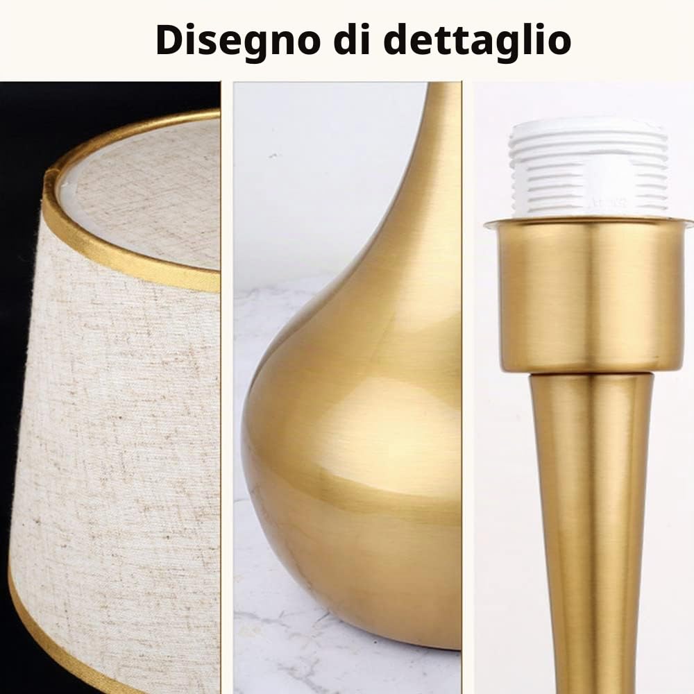 Mengjay Lampada da Tavolo Salotto,E27 Paralume in Tessuto Lampada da Scrivania,pulsante interruttore, per camera da letto ufficio soggiorno illuminazione decorativa (lampadine non incluse) (A)