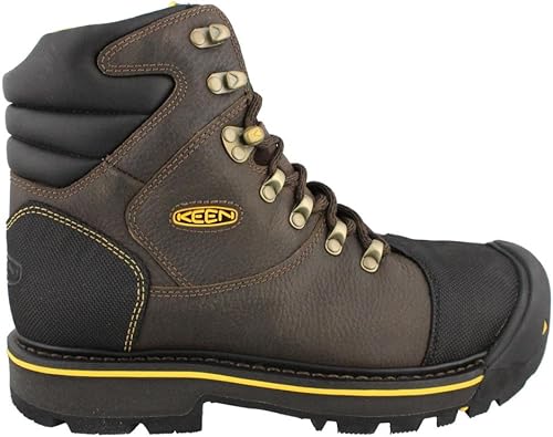 KEEN Utility Botas de trabajo Milwaukee 6 con punta de acero para hombre, Marrón