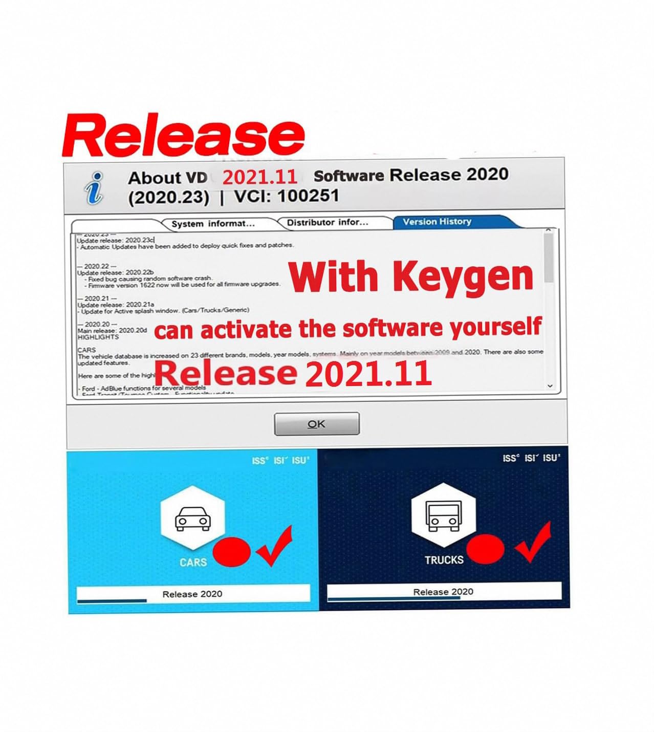 VD150 Pro Bluetooth 2021.11 avec Keygen 2020.23 pour TNESF ORPDC Voiture Camion Obd Obd2 Scanner OBD-II Outils de diagnostic du système moteur (scanner avec câbles de voiture)