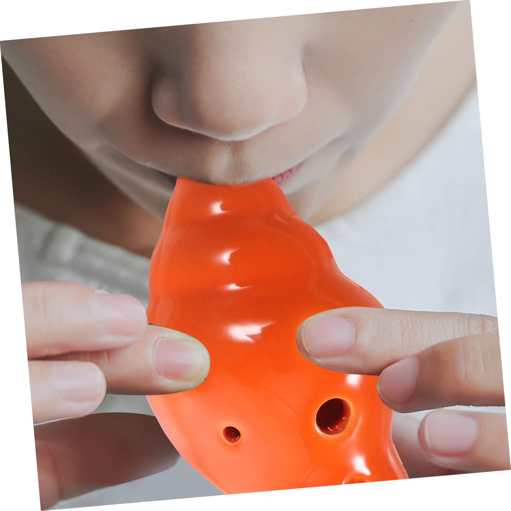 SUPVOX Unique Conch Shape Ocarina 6-hole Ceramic Perfect for Boys and Girls Learning to Play