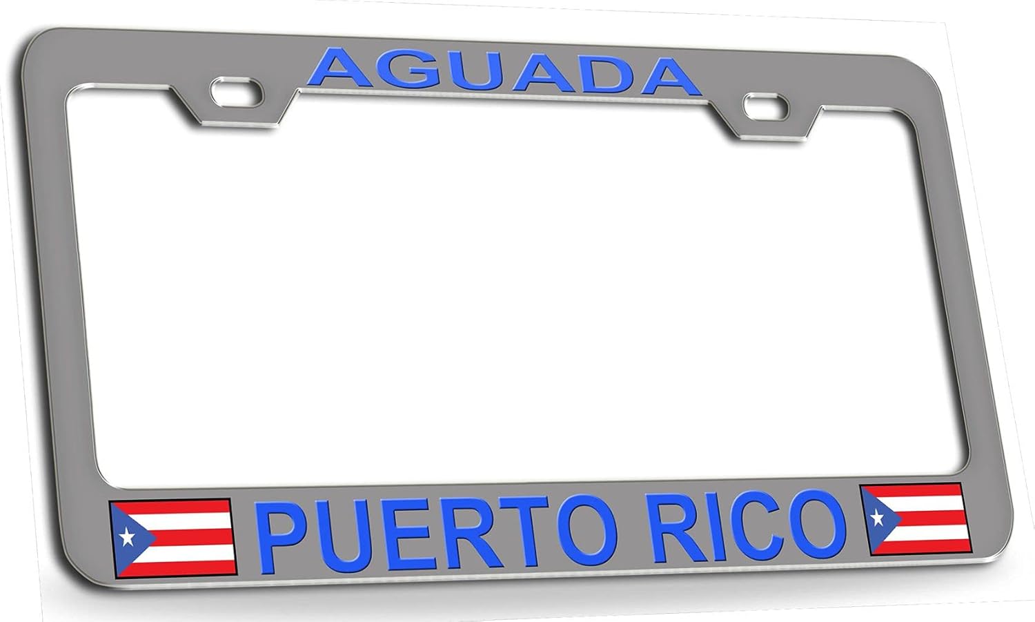 AGUADA Puerto RICO Puerto Rican Steel Metal License Plate Frame Ch Bu, W4