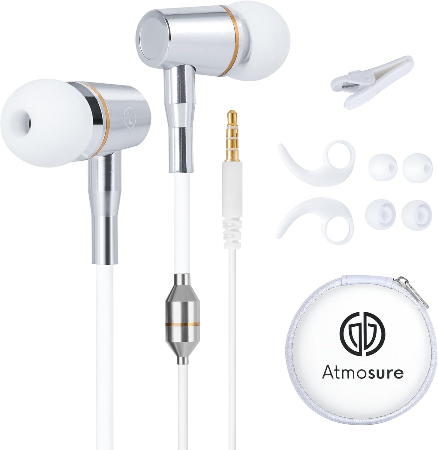 ATMOSURE Air Tube Headphones (White)