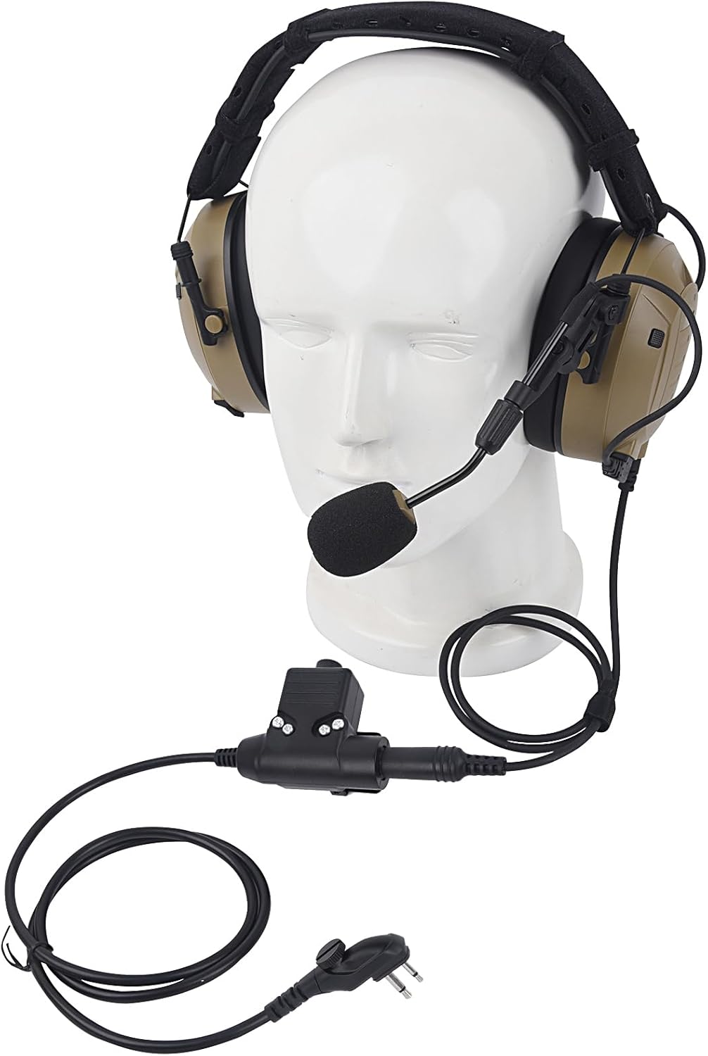 26dB Noise Cancelling Military Airsoft Communication Headphone Tactical Earpiece with U94 Ptt Mic for HYT Radio Hytera BD502 BD502i BD552i BD612i PD402i PD482i PD502i TC508 (NATO US Wired)