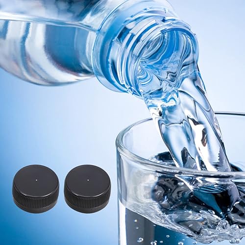 Miniatura 4 de Healifty 100 tapas de plástico para botellas de 1.18 pulgadas de diámetro, tapas planas coloridas para botellas, manualidades, proyectos de arte