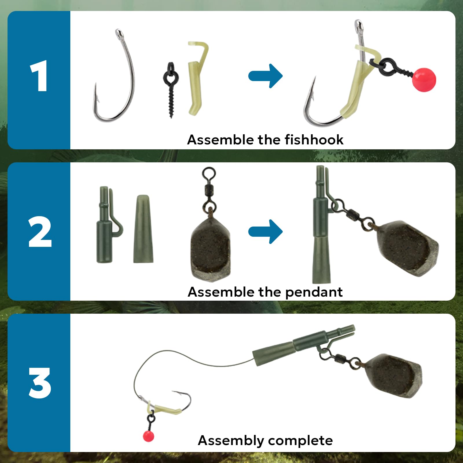 Carpfishing Accessori 217pezzi Kit Pesca Carpa Cassetta Scatola di