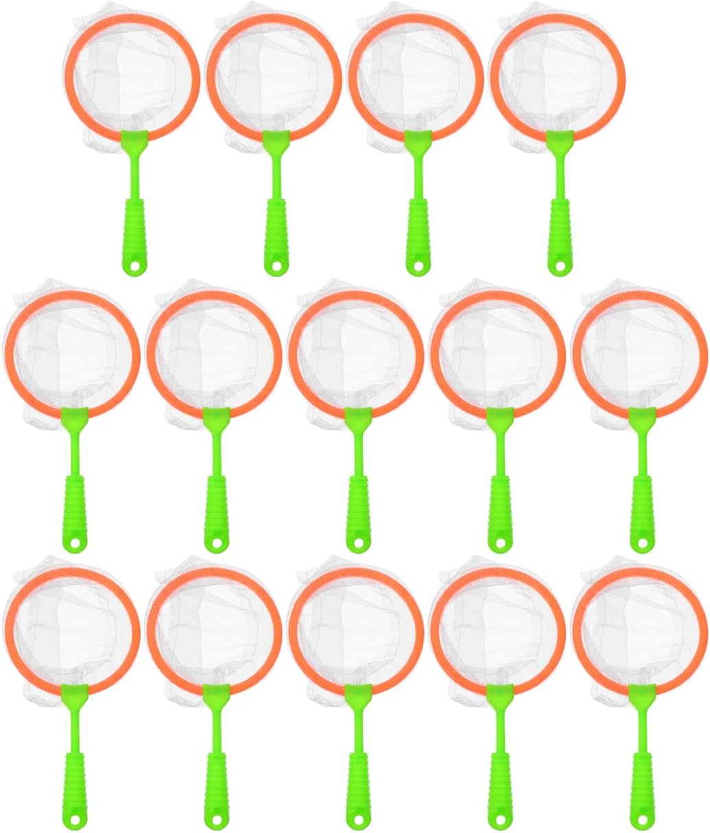 Totority Fishing Net for Kids - 14Pcs Outdoor Mini Catcher Net Set for Nature Exploration and Fish Collecting - Telescopic Plastic Design 8 66X4 72 Inches