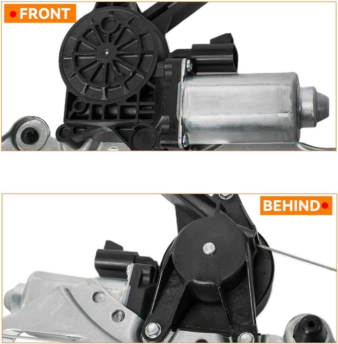 Front Right Passenger Side Power Window Regulator with Motor Assembly - Compatible with Cadillac Chevy GMC Escalade EXT/ESV Suburban Avalanche Tahoe Yukon XL Silverado Sierra Crew Cab - 741-645