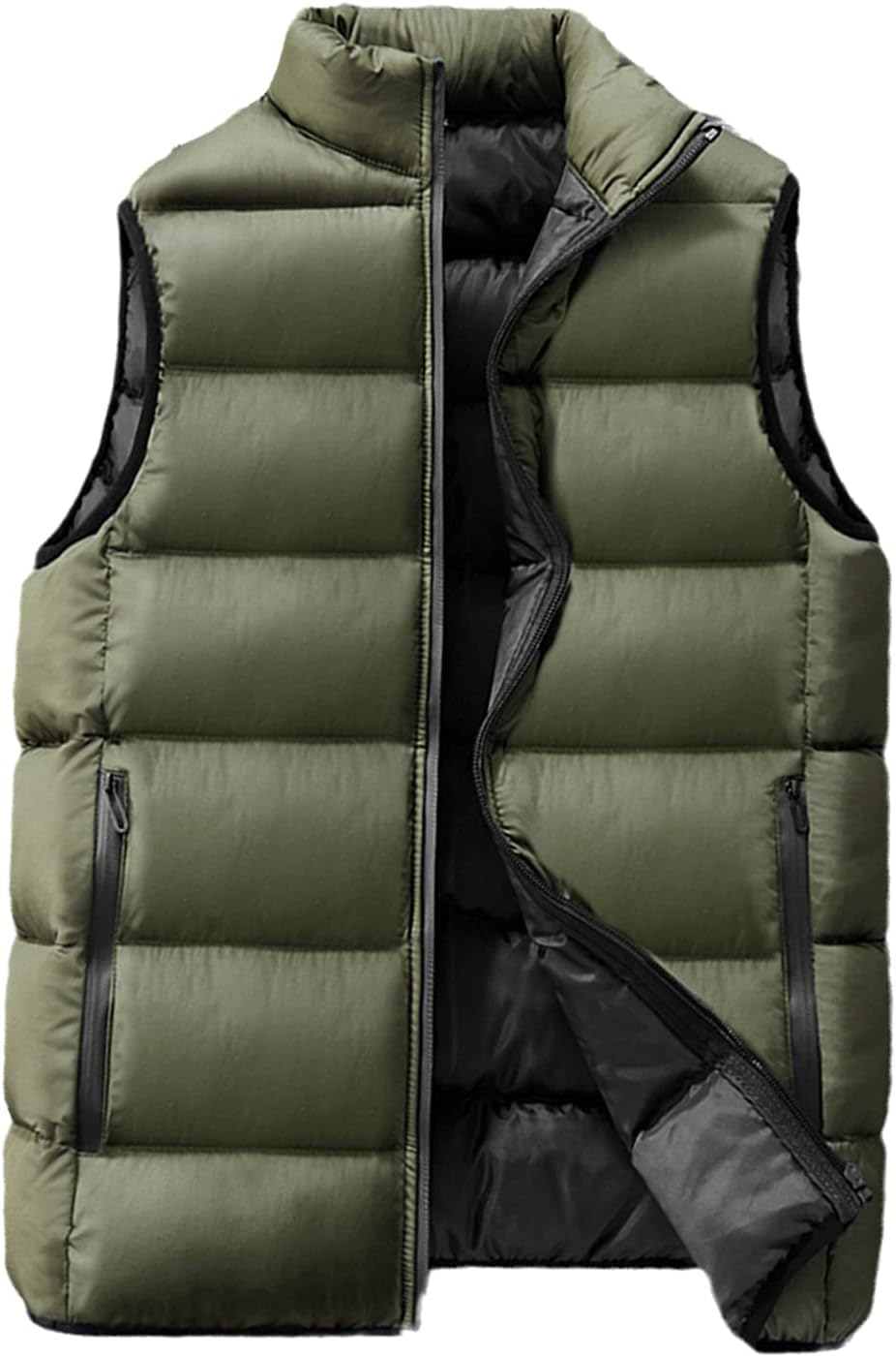 Men's Vest Autumn Winter Casual Down Waistcoat Men Sleeveless Jacket Warm Men's Vest Stand Collar Plus Size