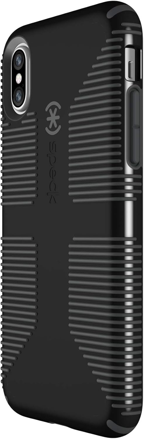 Speck Products CandyShell Grip Cell Phone Case for iPhone XS/iPhone X - Black/Slate Grey