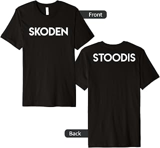 Front and Back Skoden Stoodis Native American Slang NDN Premium T-Shirt