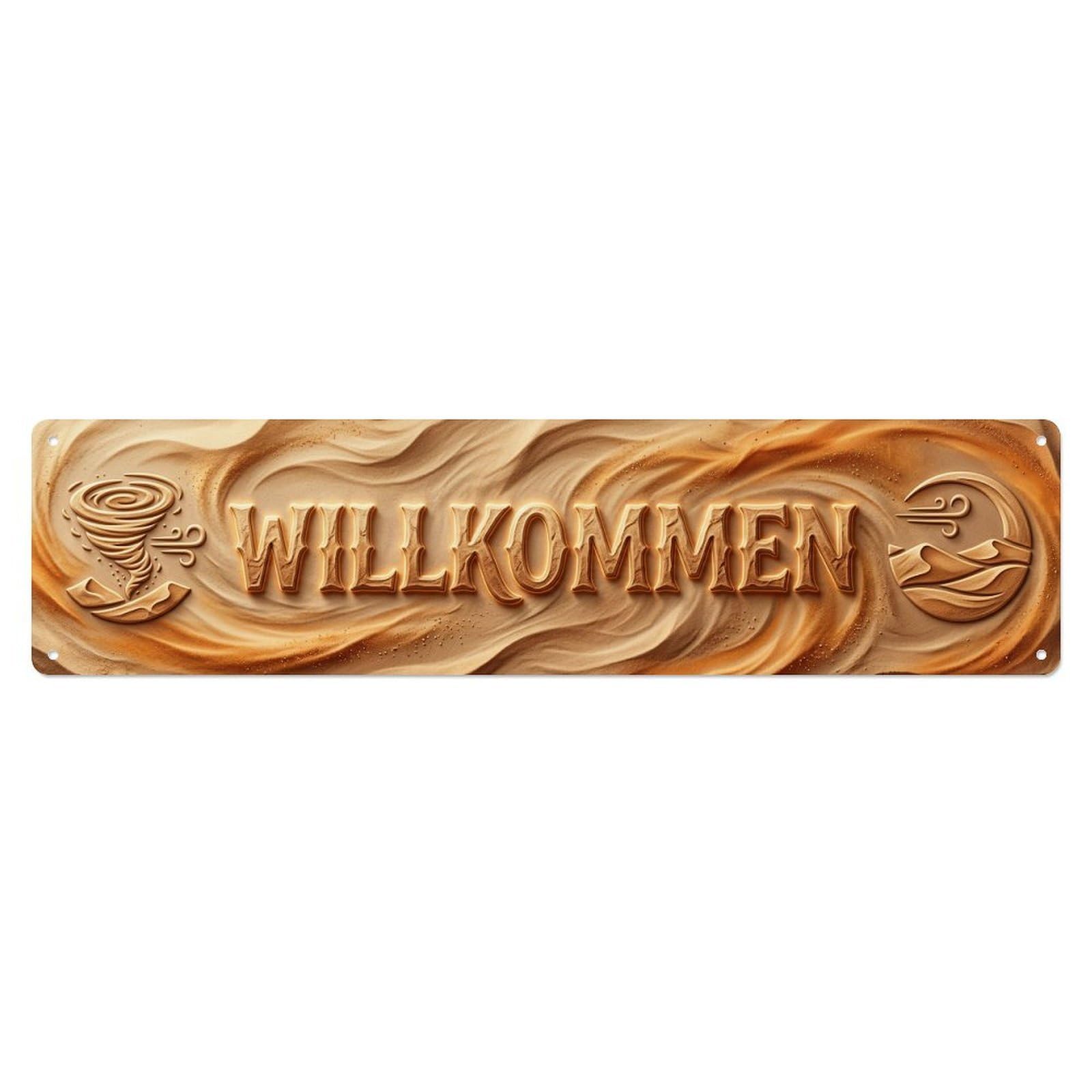 Sandstorm Desert Dune Welcome Metal Tin Sign