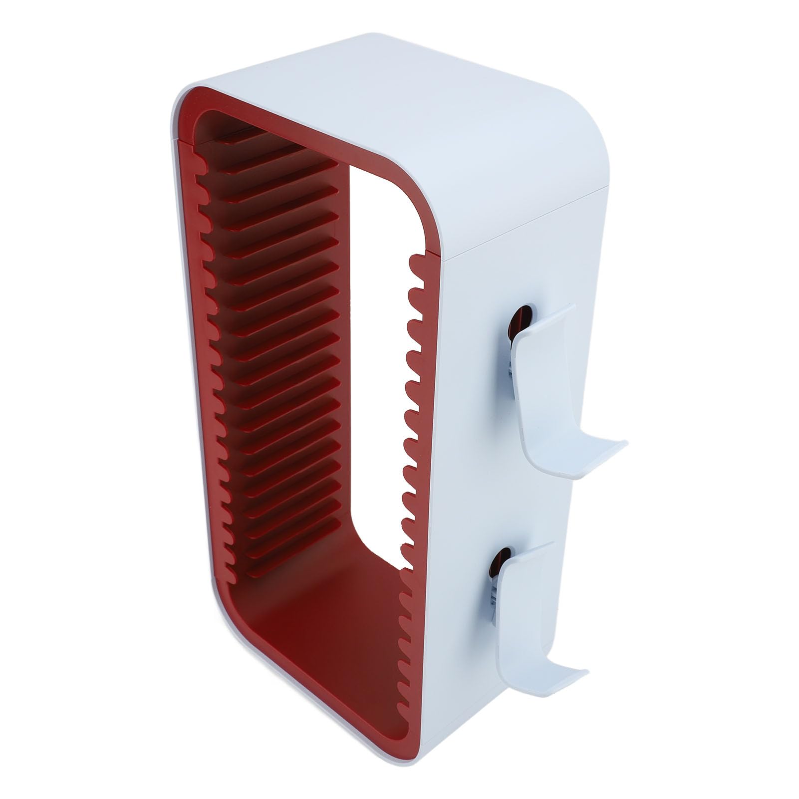 Tour de Stockage de Jeux pour Jeux de la Série X S, Organisateur Universel de Disques Game Ray jusqu'à 19 avec 4 Supports de Manettes, Support de Stockage de Vidéo, Support de Disques (rouge)