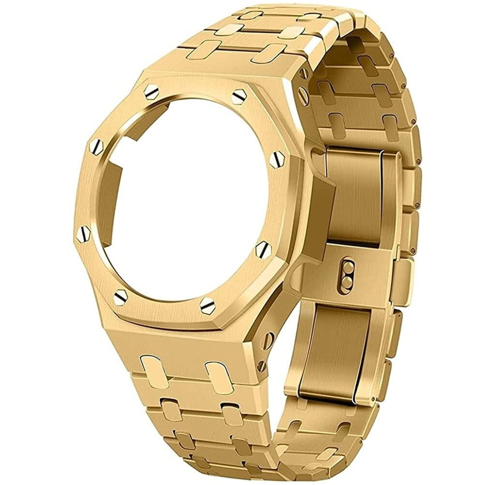 GA2100 - Kit de repuesto para correa de reloj de metal, accesorios de bisel de correa compatibles con relojes GA2100/GA-2110 para hombre