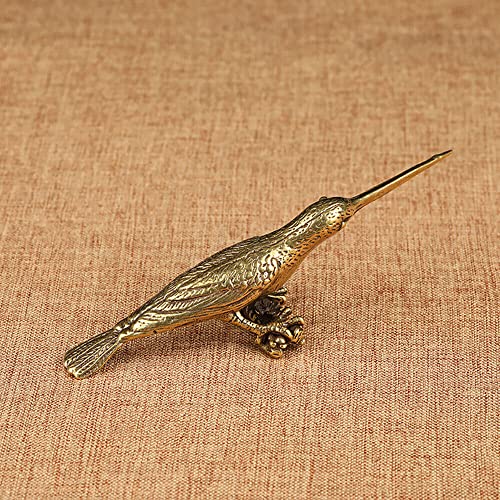 Teamwill 2Pcs Mini Solid Brass Birds Figurines Antique Statue Hummingbird Kingfishers Tea Home Decor #TOP5