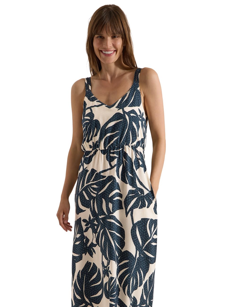 Cecil 1409589 Robe Maxi avec col en V et imprimé Femme (Lot de 1)