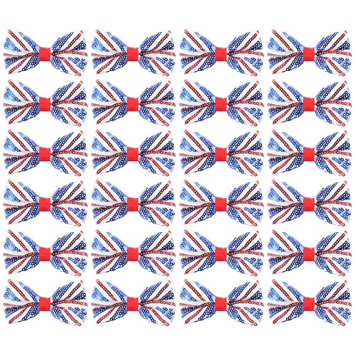 I LOVE FANCY DRESS Lentejuelas Pajarita, Union Jack, Pack de 1 para Niñas