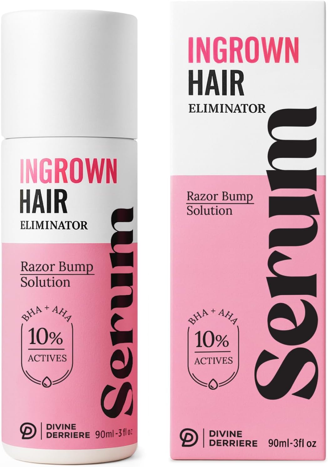 Divine Derriere Razor Bump Stopper and Ingrown Hair Treatment for Bikini Area, Legs, Underarm - Eliminate Ingrown Hairs and After Shave Solution for Razor Burns & Razor Bumps