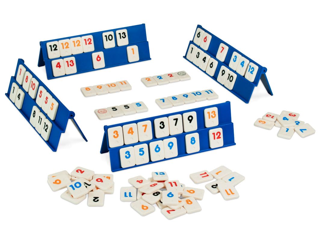 Cayro - Rummi Travel en Bolsa Pequeña - Juego de Mesa Ideal para Viajes - Ideal para Niños y Adultos - Combina Las Fichas para Ganar - +2 Jugadores