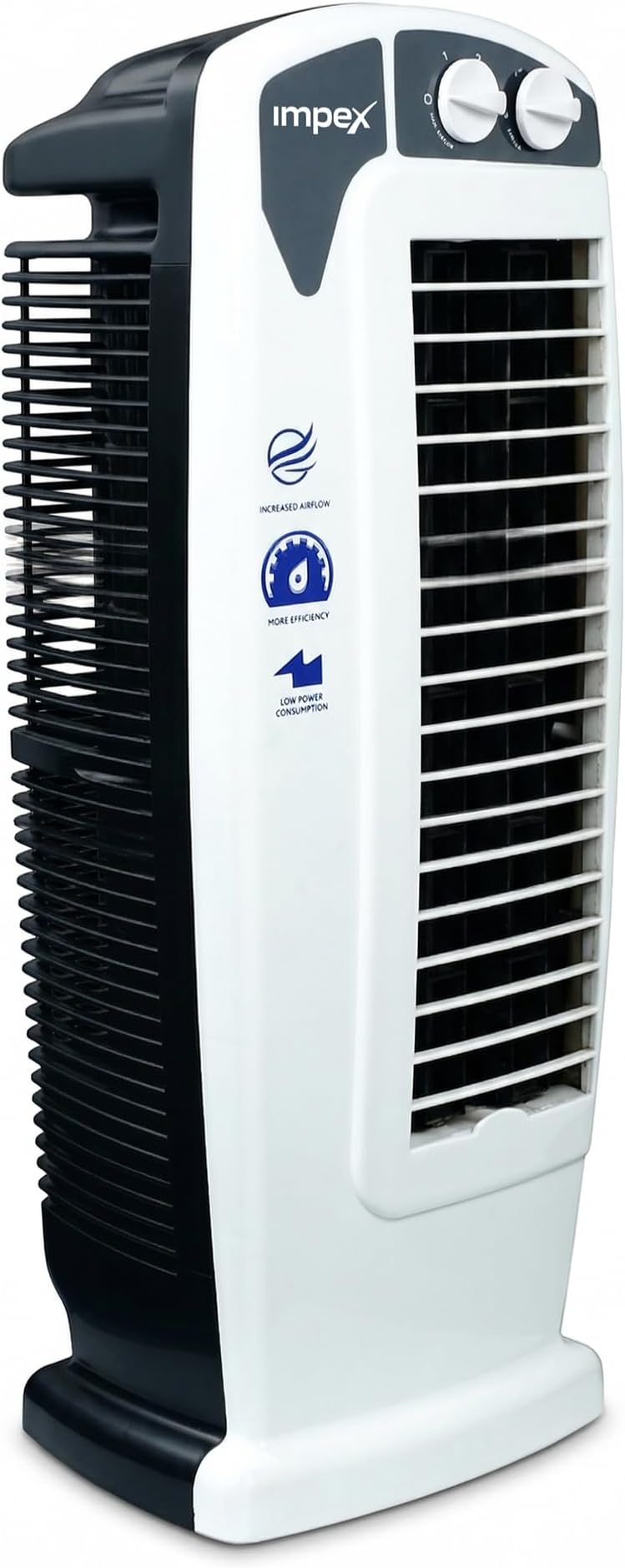 Tower Fan High Speed Tower Fan For Home With 25 Feet Powerful Air Throw, Low Power Consumption 3 Speed 2 Way Air Deflection & High Speed 4080 m3/hr Air Delivery (1350 Rpm, Black & White)