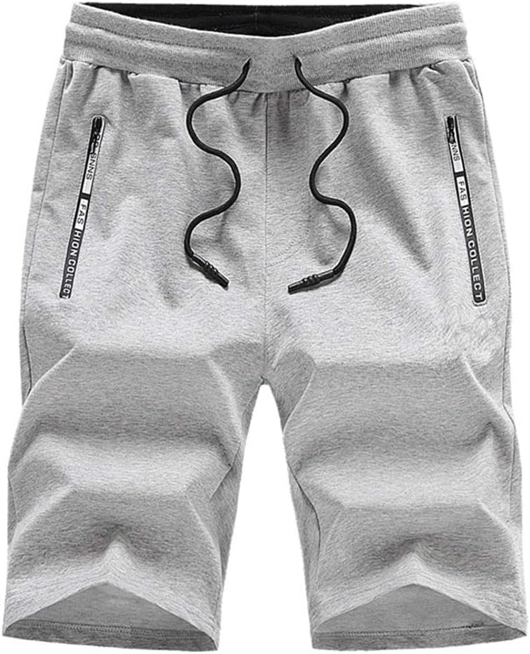 GUNLIRE ボーイズ カジュアル ビーチショーツ 夏 コットン ドローストリング ゴムウエスト ランニングショーツ ジッパーポケ