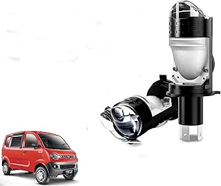 Auto Pearl H4 LED Projector Lens Car Headlight Bulbs 12V 8000LM Bulb H4 CSP Chip High/Low Beam, 45W-55W Canbus Turbo, 6000K White Light compatible with JEETO MINI VAN 2017-2019 (Pack of 2)