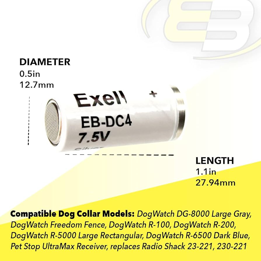 Amazon.com: Exell Battery 7.5V 160mAh Dog Collar Battery Fits Dog