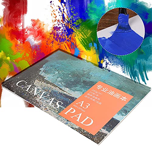Book Cotton Canvas Pad Painting Paper Beginner Drawing Tool Art Supplies, A3 Oil Painting Paper Pad Watercolor PaperArt Paper - Image 4