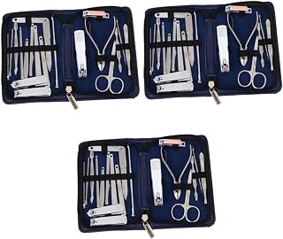 Beaupretty Kit De Manicure E Pedicure 60 Pçs Kit De Manicure Kit De Cortador De Unhas Kit De Aliciamento De Aço Inoxidável Kit De Aliciamento Profissional Removedor De Cutículas Pinças De