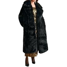 Women's Long Shaggy Faux Fur Coat Soft Luxury Shaggy Lapel Parka Jacket Coat Fluffy Winter Warm Parka Trendy Overcoat