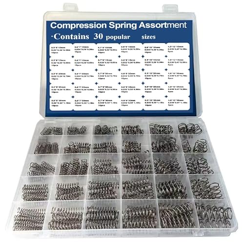 275PCS Compression Springs Assortment Kit 30Different Sizes Mini Spring Stainless Steel Mechanical Small Springs for DIY Repair Project