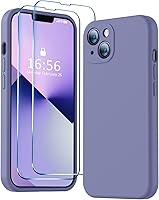 Vista 23 de BossKiss Funda compatible con iPhone 13, silicona de alta calidad mejorada [protección de cámara] [2 protectores de pantalla]