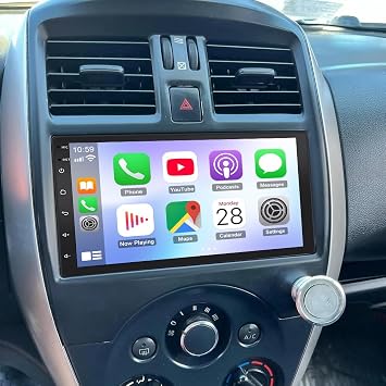 7 Inch Double Din Car Stereo Radio for Nissan Versa 2012-2019 | Wireless CarPlay and Android Auto Bluetooth Touch Screen Head Unit, GPS Navigation Mirror Link Backup Camera FM