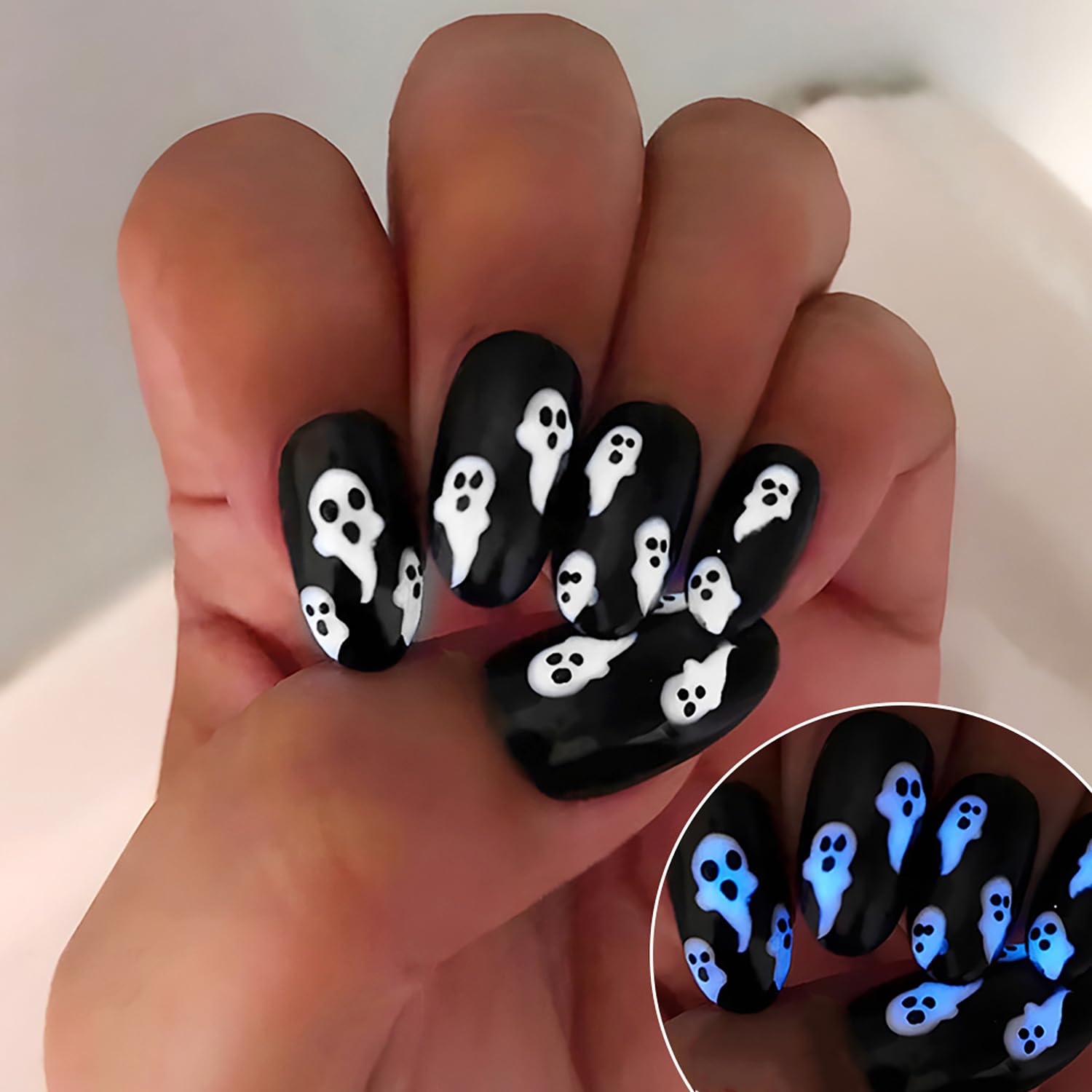 cute glow in the dark nails