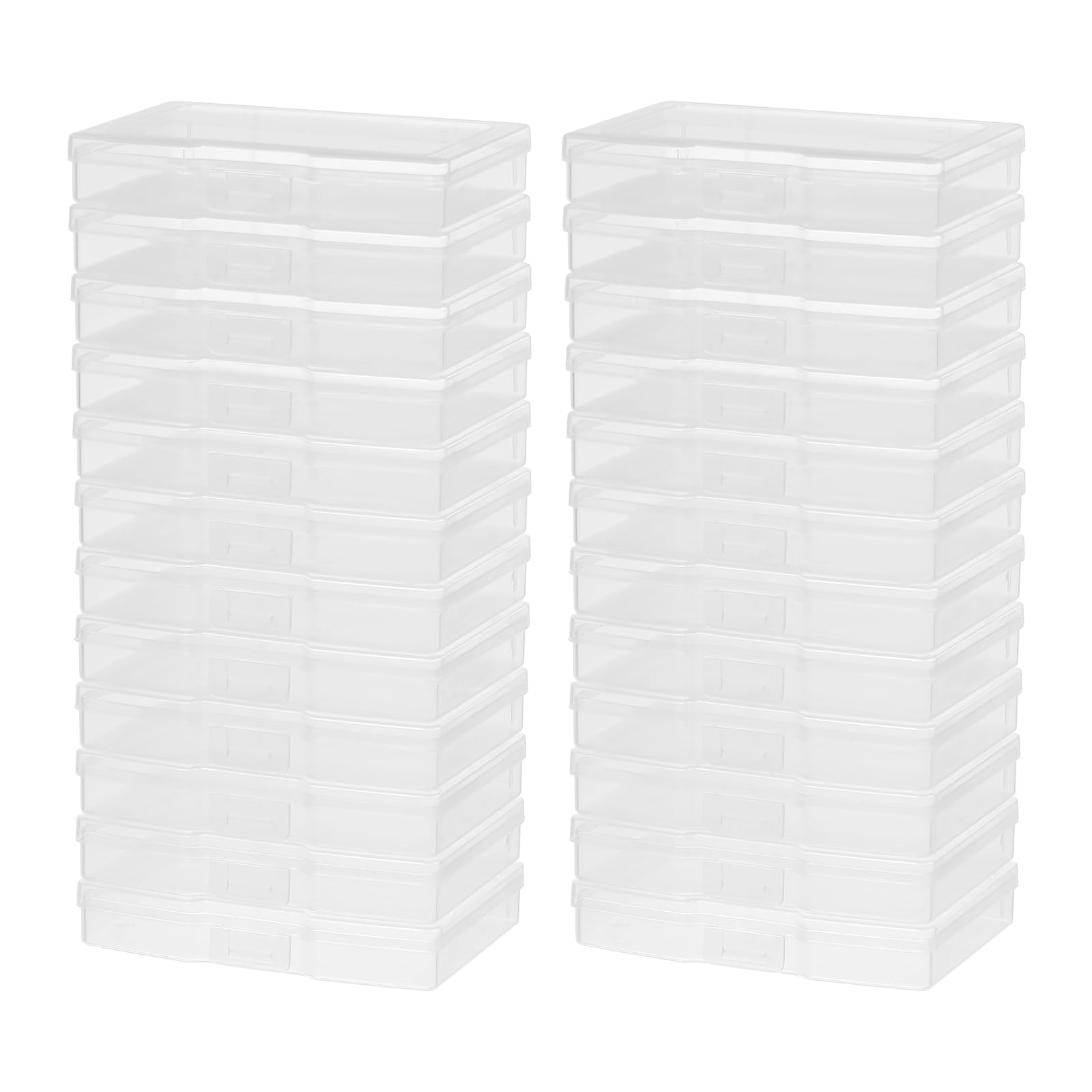 Photo Case 4" x 6" Photo Storage Boxes - Photo Organizer Cases Photo Keeper Picture Storage Containers Box for Photos - 24 PACK (Clear)