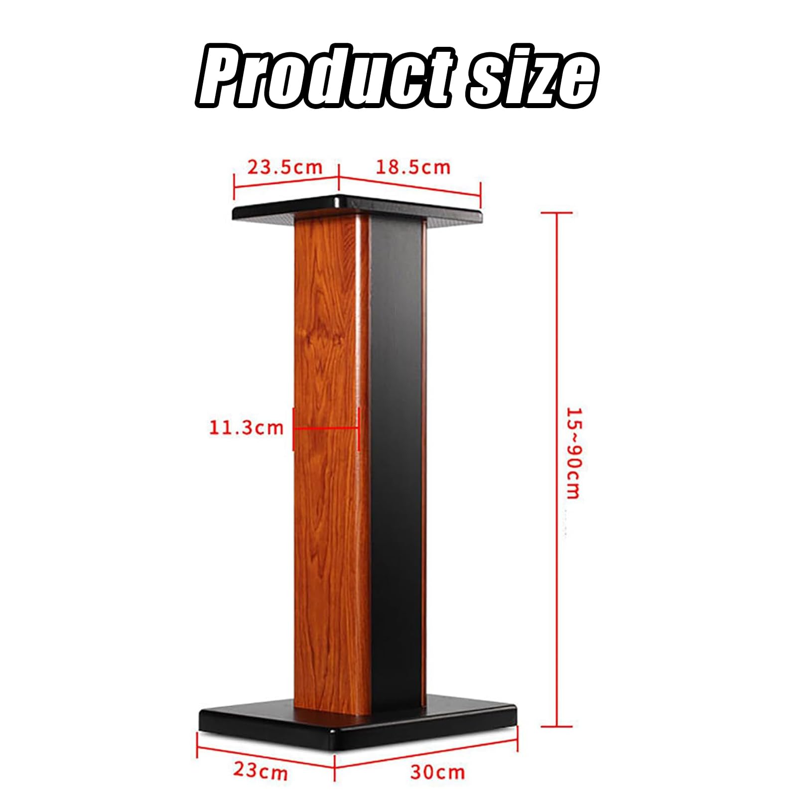 Supporto Professionale Casse Acustiche 70cm - Legno Rinforzato per Diffusori Pesanti, Antiscivolo e Assorbimento Vibrazioni