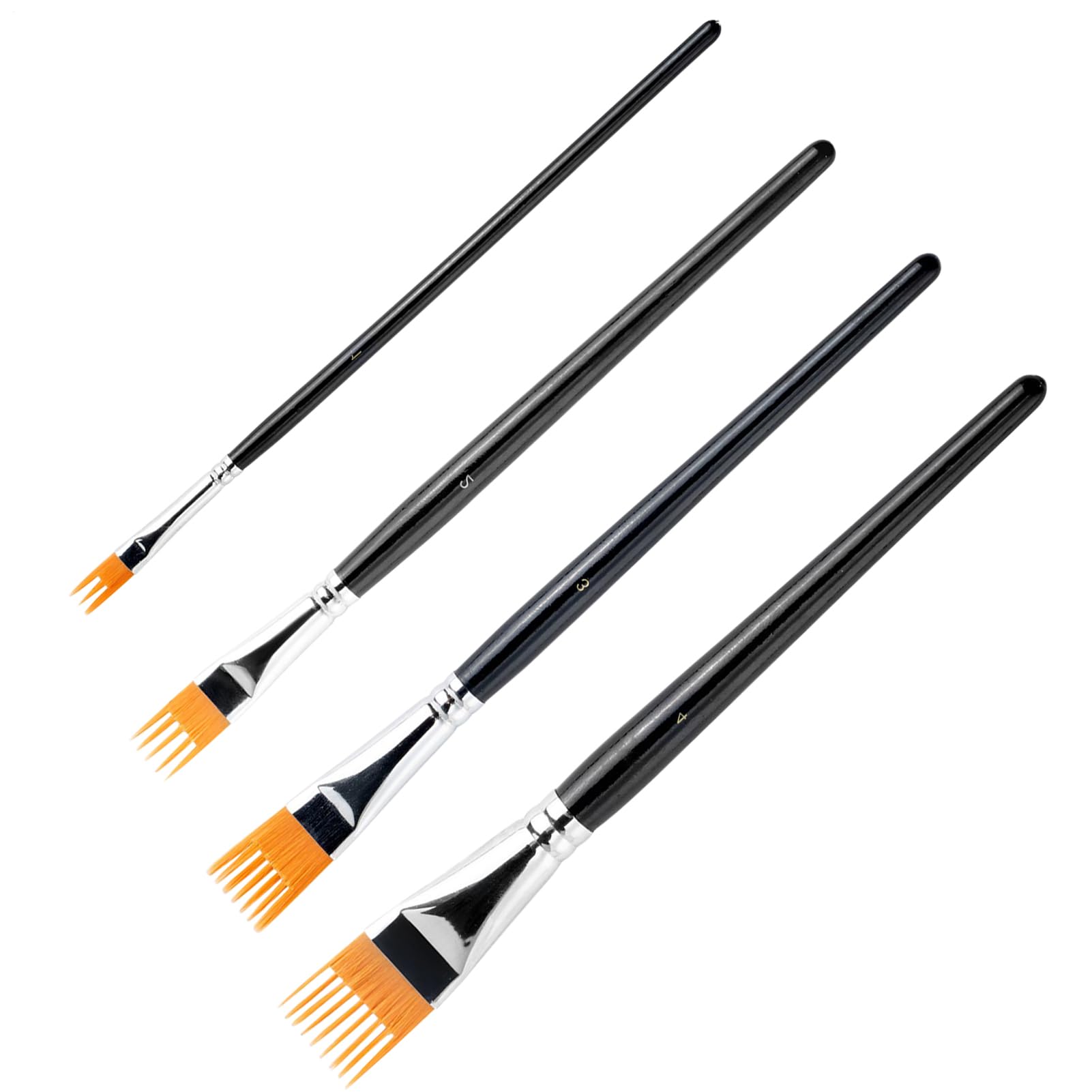 Pinceles De Pintura para Artistas, Ergonómico 4 Piezas Herramientas Pluma | Pinceles para | para Colorear en Clase Y Dibujo De Adultos