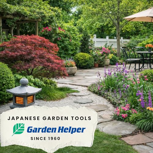 Garden Helper Japanese Hand Rake with Wood Handle - Image 7