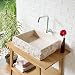 Produktbild wohnfreuden Marmor Waschbecken KOTAK 50 cm  groß recht-eckig Creme  Steinwaschbecken oder Naturstein Waschbecken für Bad Gäste WC  inkl. techn. Zeichnung