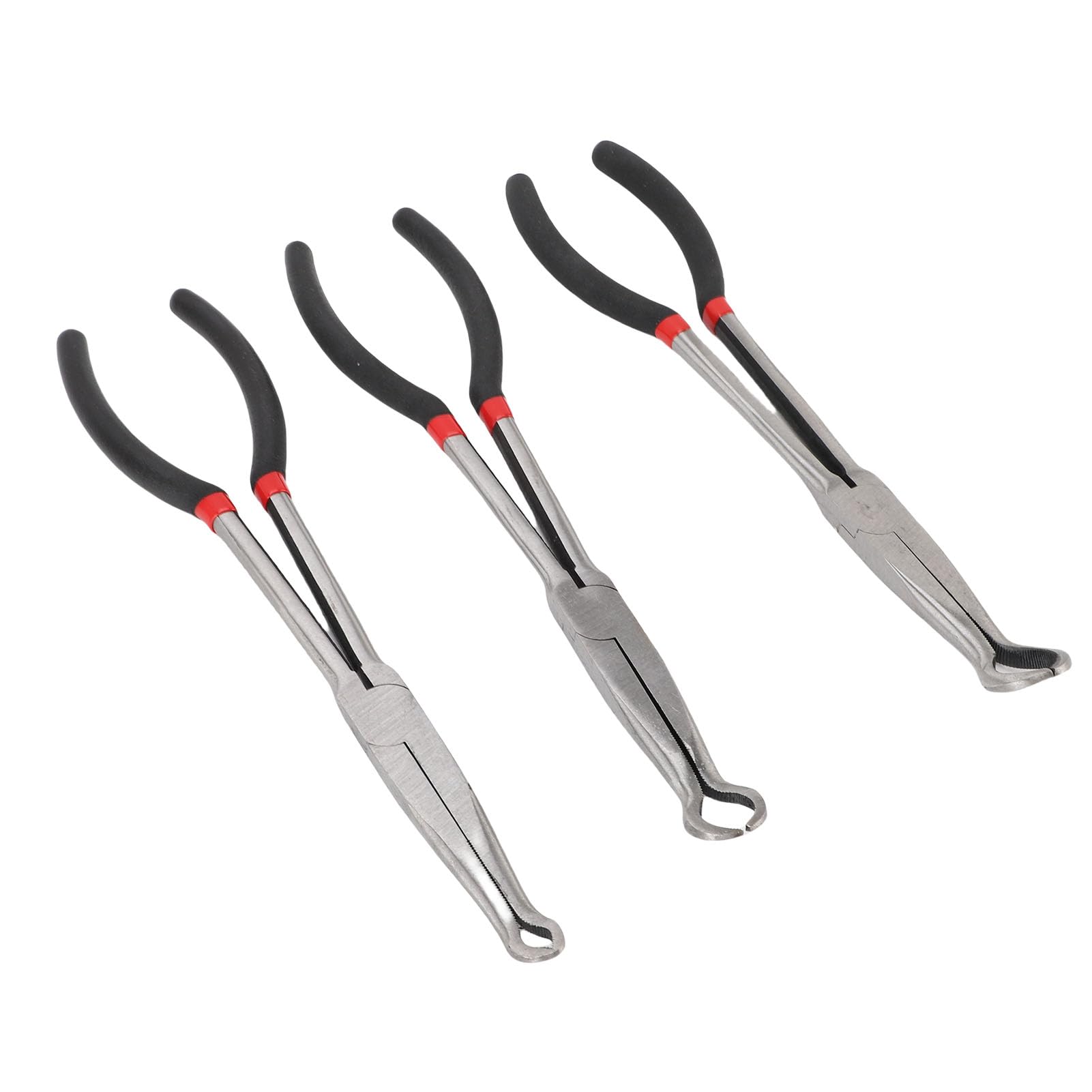 Pomya Long Circle Nose Plier Set, 11 Inches Ring Nose Hose Gripper Pliers for Hard to Reach Narrow Spaces, Precise Control