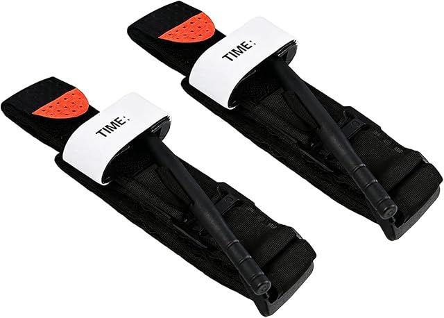 Emergency First Aid Quick Release Tourniquet, 2pcs One-Handed Operation Hemostatic Bandage for Outdoor, Hiking, Camping, Survival