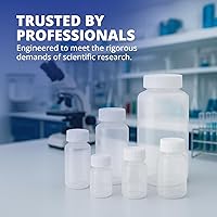 Vista 6 de United Scientific® Unistore™ - Sample Containers with Lids - Laboratory Grade Polypropylene Wide Mouth Reagent Bottle - 2 Oz Bottles with Caps