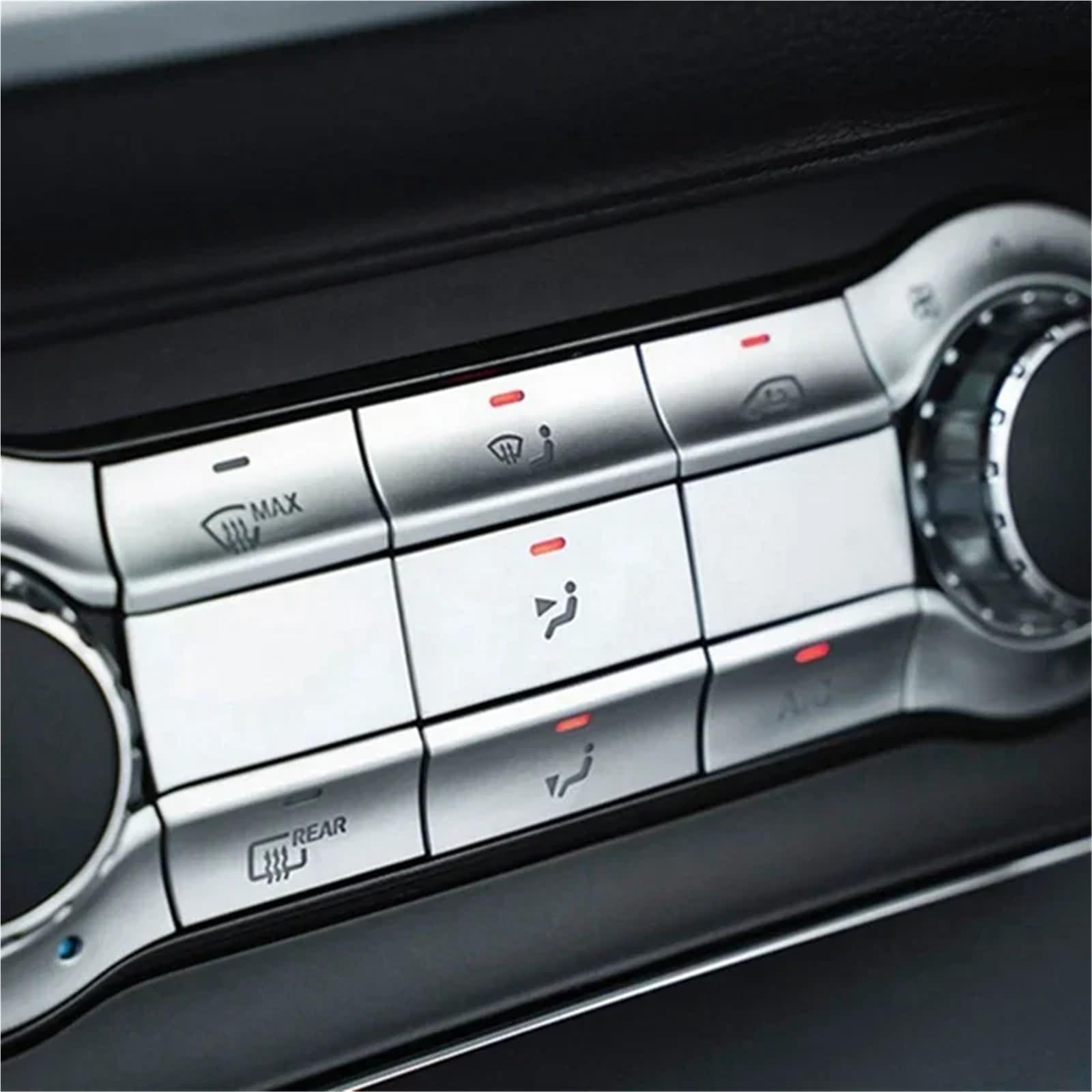 Compatibile Con Benz Per CLA C117 Per A W176 2013-2018 Interruttore Pulsante Auto Adesivo Adesivo Accensione spegnimento Console Centrale Aria Condizionata Adesivi pulsanti interni auto