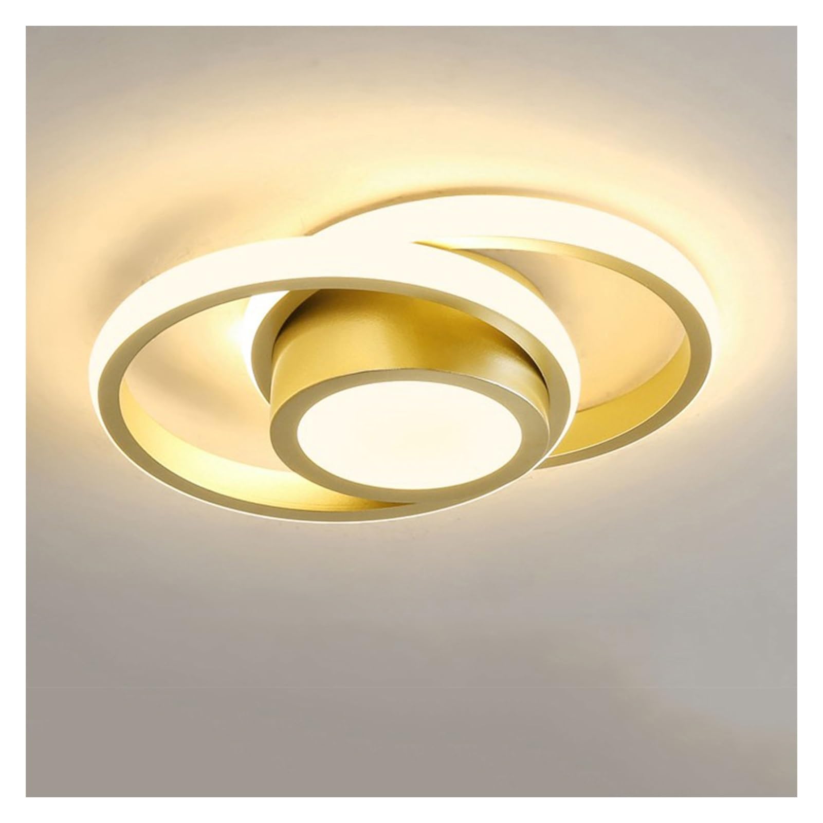 KXEcoLife LED Ceiling Light Fixture, Flush Mount Chandelier, Led Fixture Creative Lamp for Bedroom Living Room Kitchen foryer Study Hallway Aisle Corridor (White)