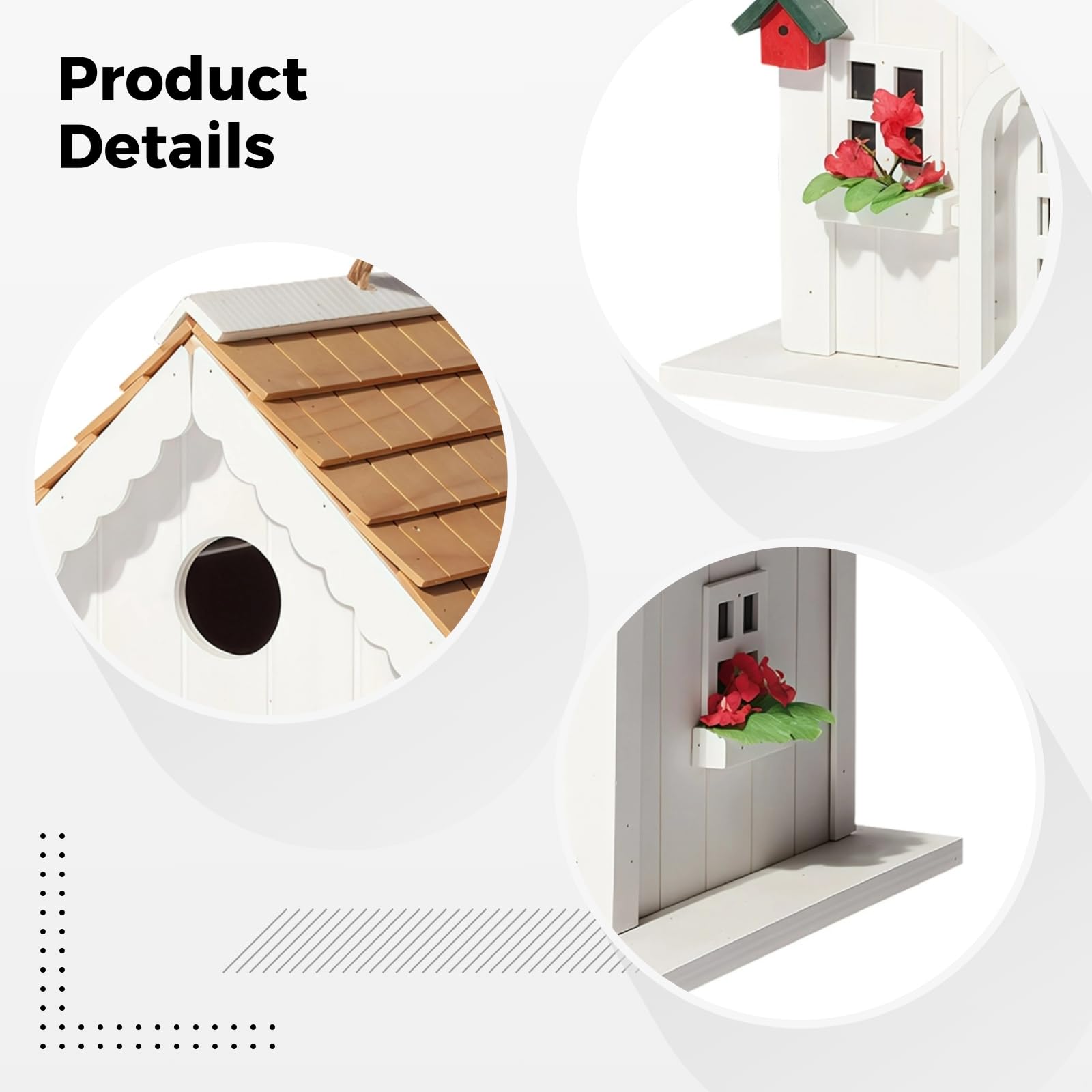 Gartendekoration Vogelhaus für den Außenbereich, Nest aus Holz, Vogel mit Design, zum Aufhängen vielseitig oder eigenständig, Innenhöfe, Terrassen und Gastfamilien für tolle