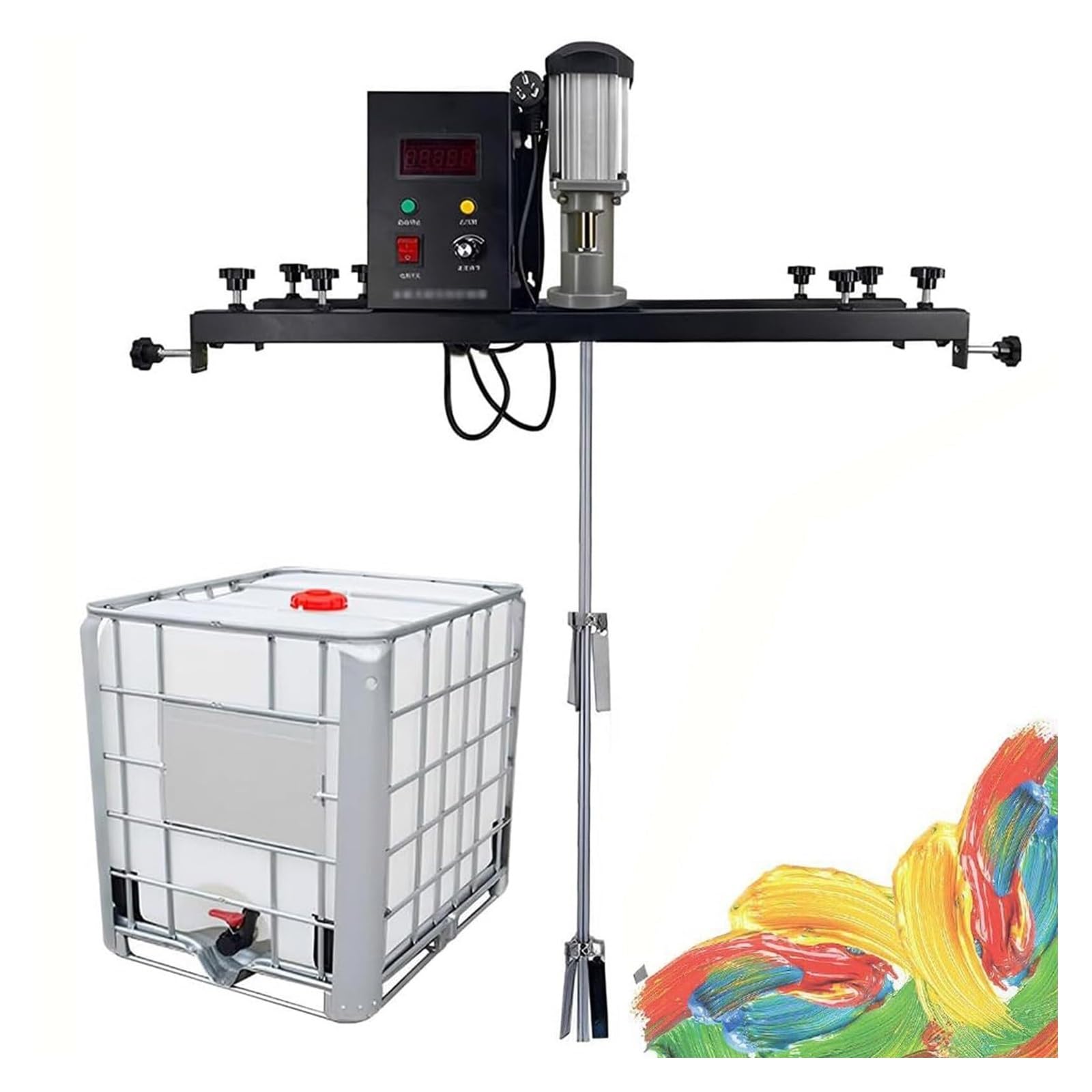 Elektryczna Mieszarka Do Farb, Mieszadło, Elektryczna Mieszarka Zbiornikowa 980 W, Z Wieszakiem Podporowym, Składana Śruba, Zasięg Teleskopowy 72~120 Cm,