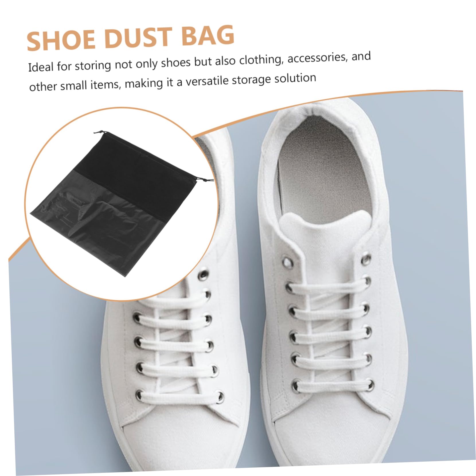 POPETPOP 10 pezzi Sacchetti Scarpe con Coulisse e Finestra Trasparente Organizer Antipolvere Non per Viaggi e