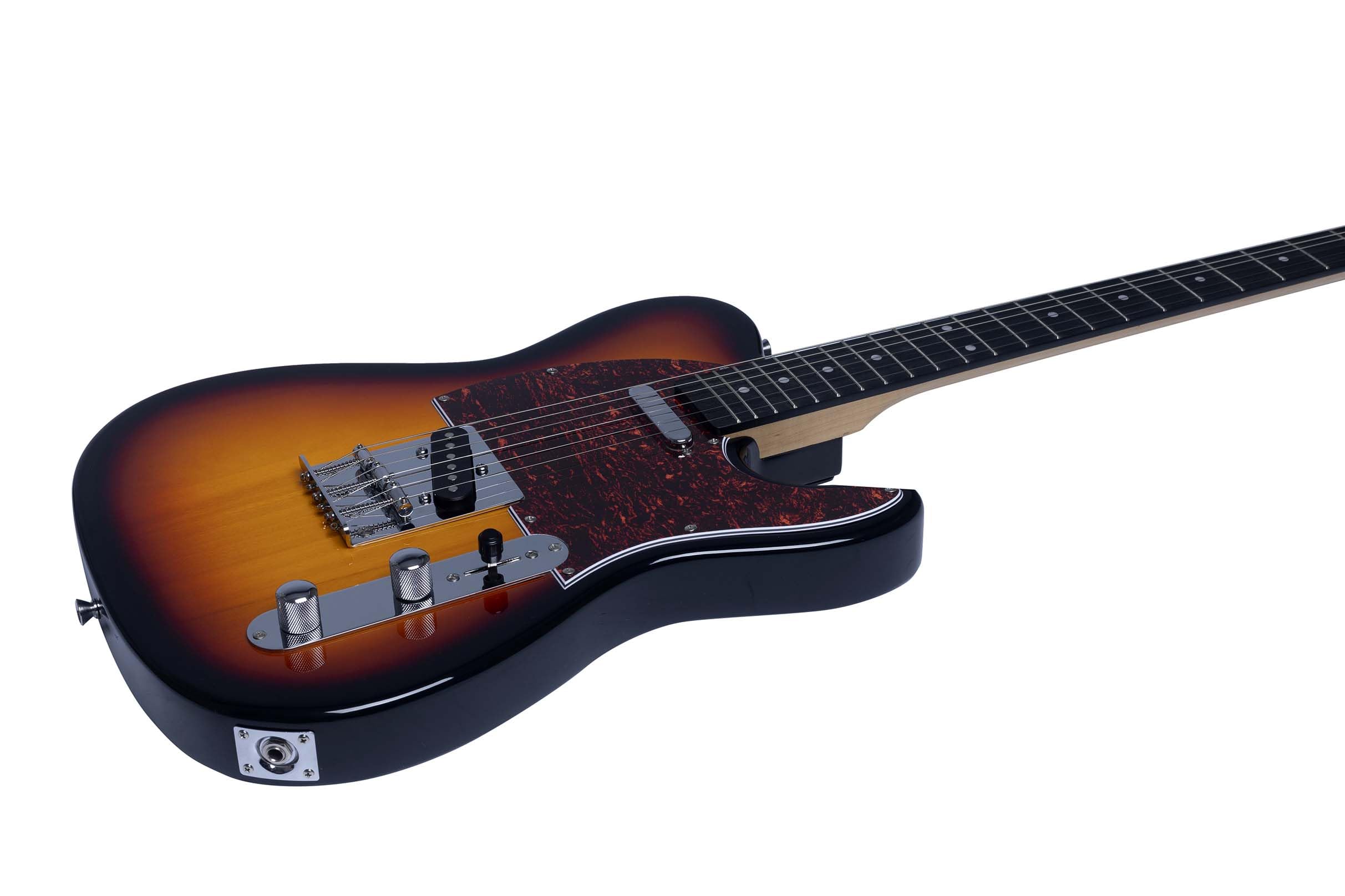 EKO GUITARS – TL‑300 Guitare Électrique, Corps en Peuplier, Manche en Érable, Touche en Laurel 22 frettes, 2 Micros Single-Coil, Chevalet Fixe Style Tele, Diapason 650 mm, Couleur Sunburst