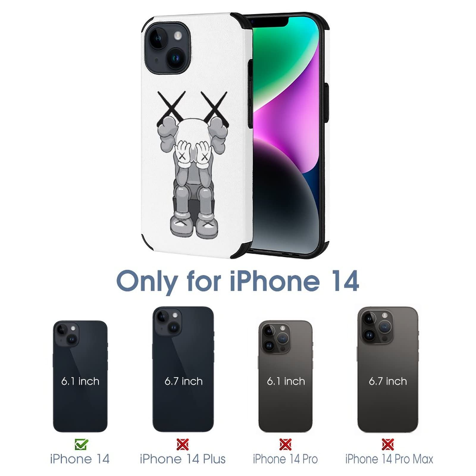 Amazon.co.jp: KAWS カウズ iPhone 14 ケース iPhone 14 カバー